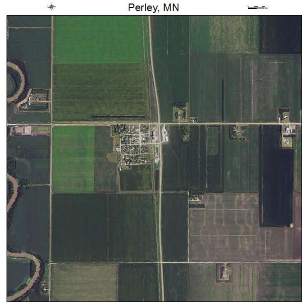 Perley, MN air photo map