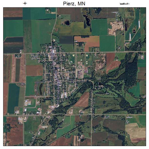 Pierz, MN air photo map