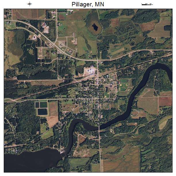 Pillager, MN air photo map