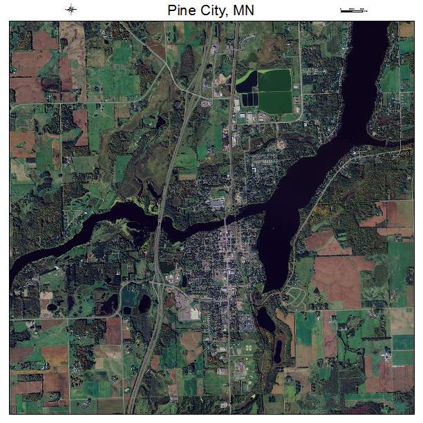 Pine City, MN air photo map