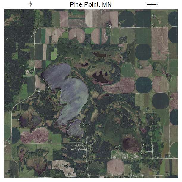 Pine Point, MN air photo map