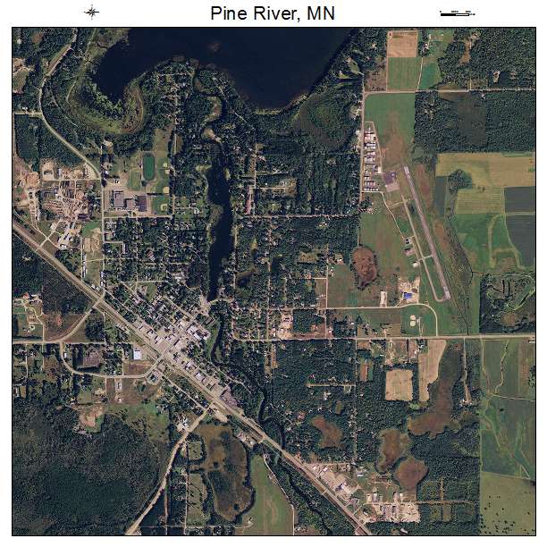 Pine River, MN air photo map