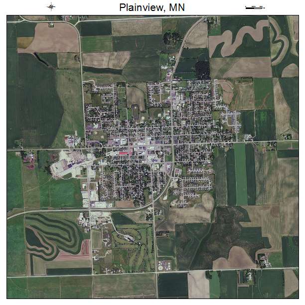 Plainview, MN air photo map