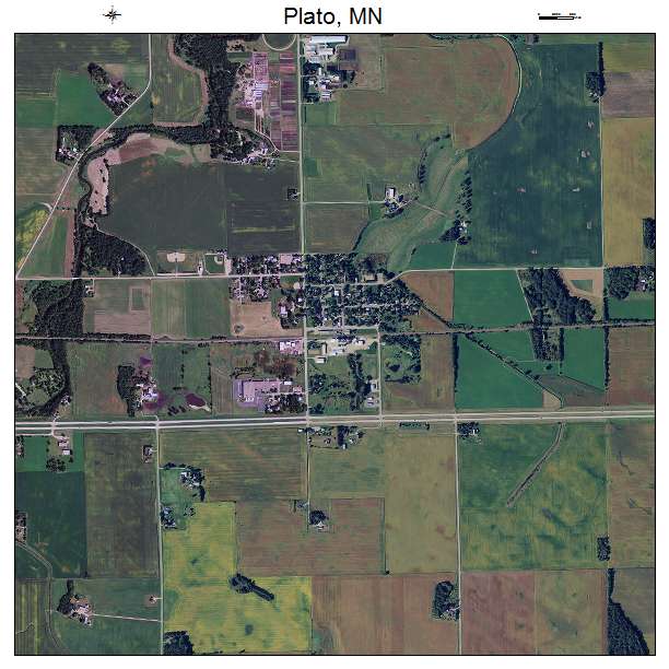 Plato, MN air photo map