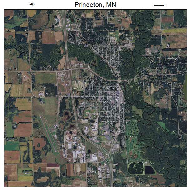 Princeton, MN air photo map
