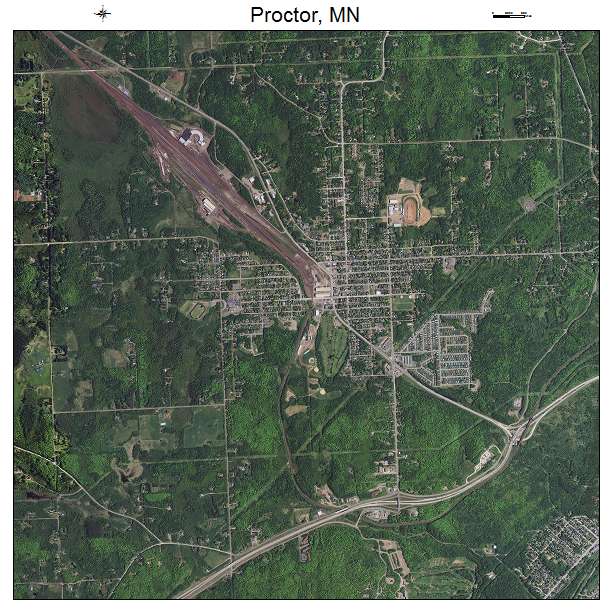 Proctor, MN air photo map