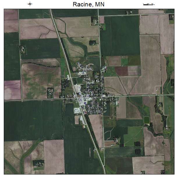 Racine, MN air photo map