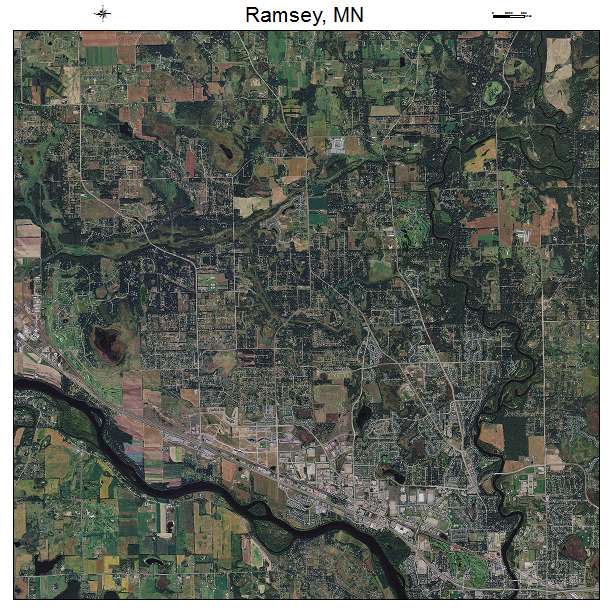 Ramsey, MN air photo map