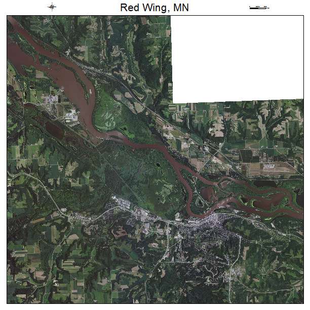 Red Wing, MN air photo map