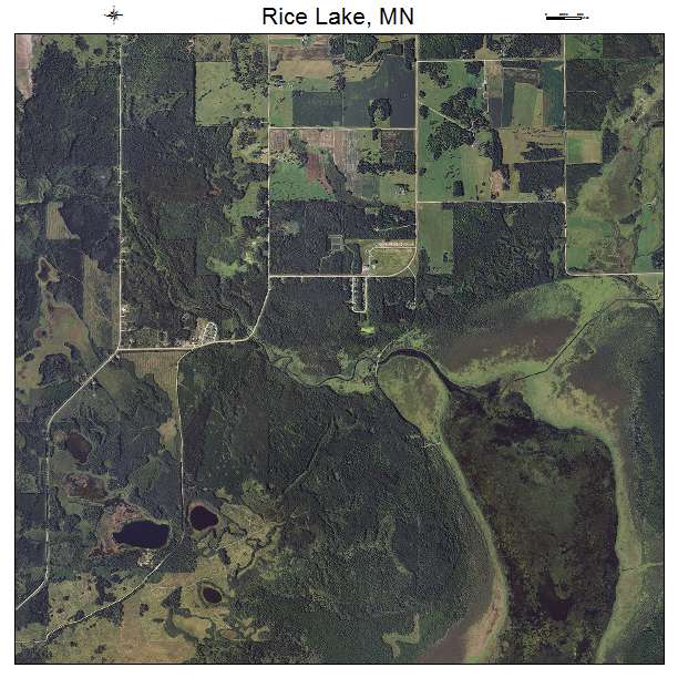 Rice Lake, MN air photo map