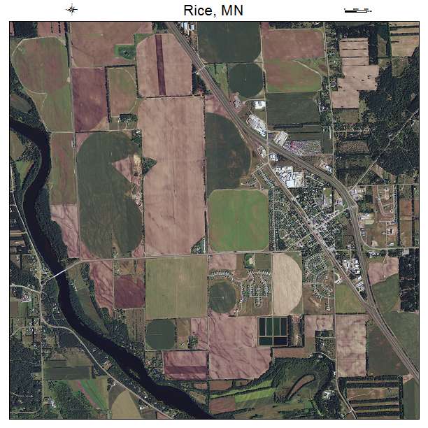 Rice, MN air photo map