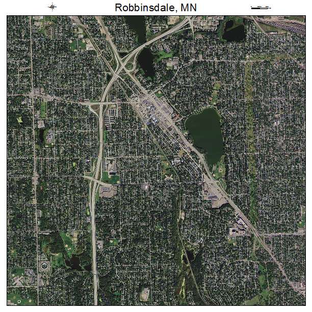 Robbinsdale, MN air photo map