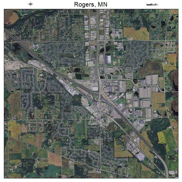 Rogers, MN air photo map