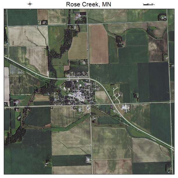 Rose Creek, MN air photo map