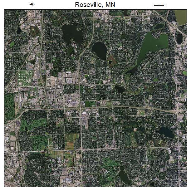 Roseville, MN air photo map
