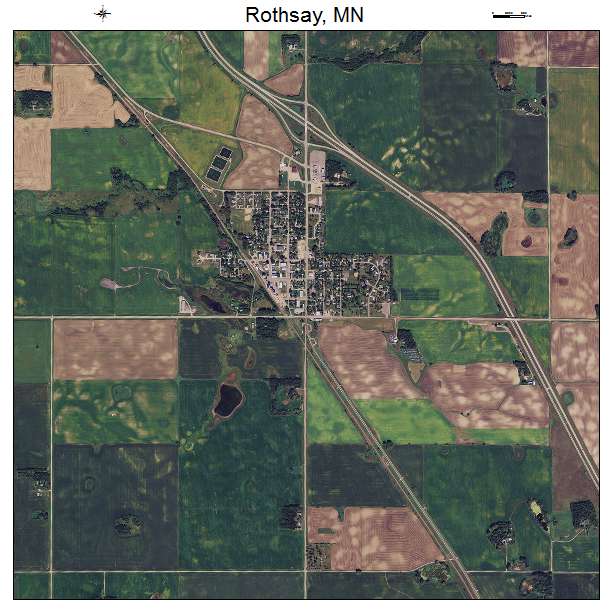 Rothsay, MN air photo map