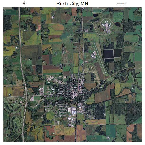 Rush City, MN air photo map