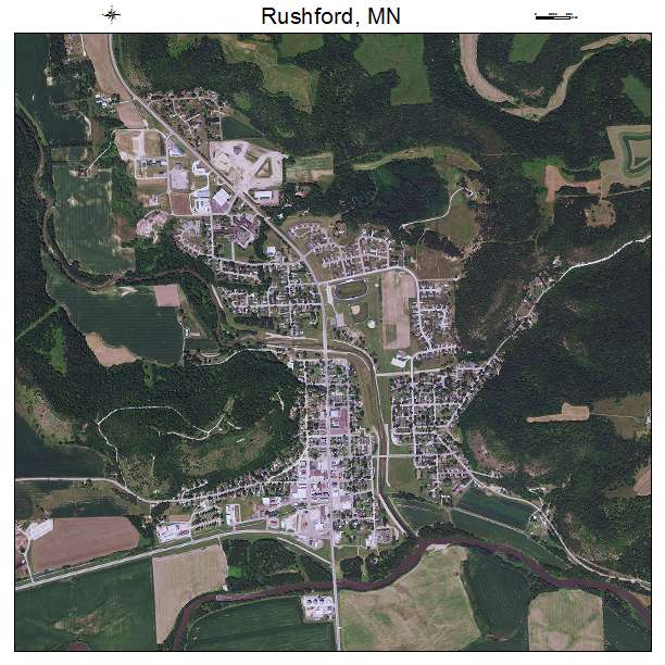 Rushford, MN air photo map