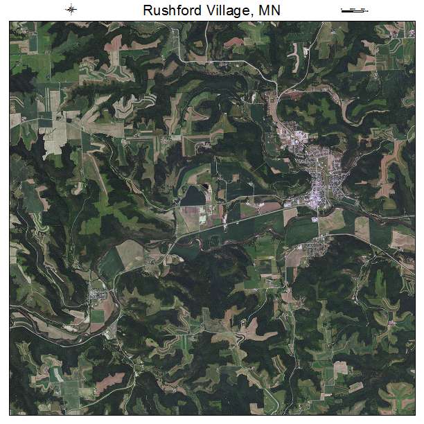 Rushford Village, MN air photo map