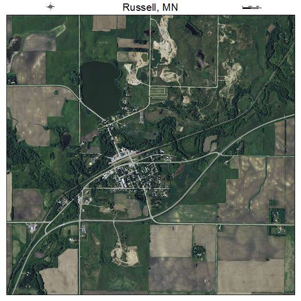 Russell, MN air photo map