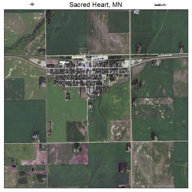 Sacred Heart, MN air photo map