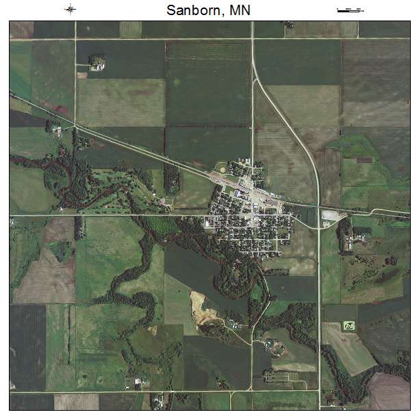 Sanborn, MN air photo map