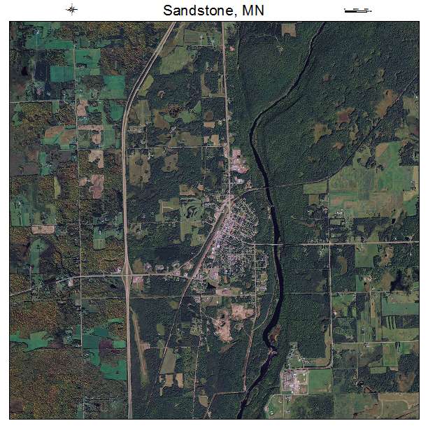 Sandstone, MN air photo map