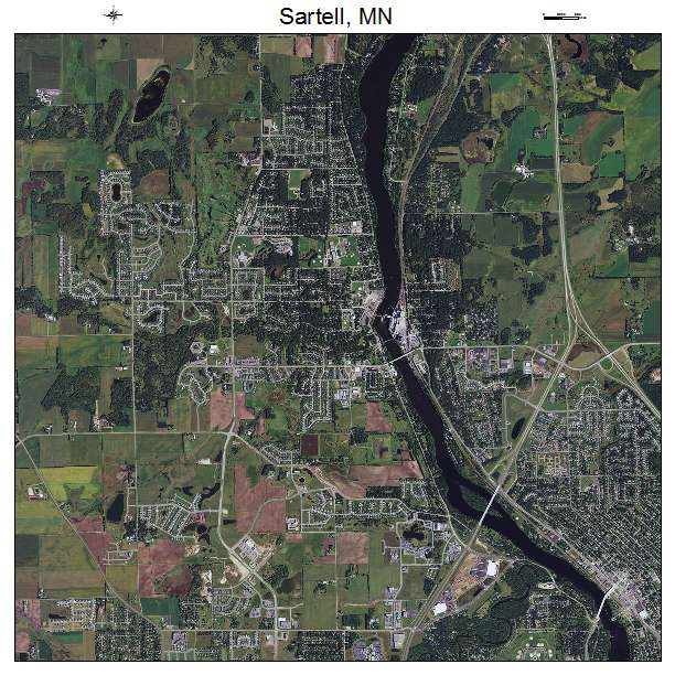 Sartell, MN air photo map