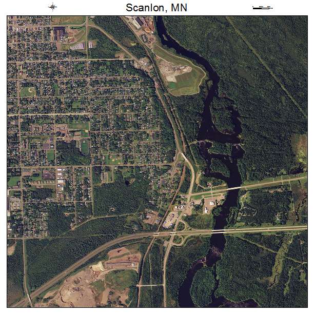 Scanlon, MN air photo map
