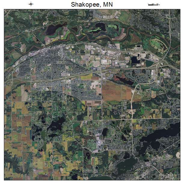 Shakopee, MN air photo map