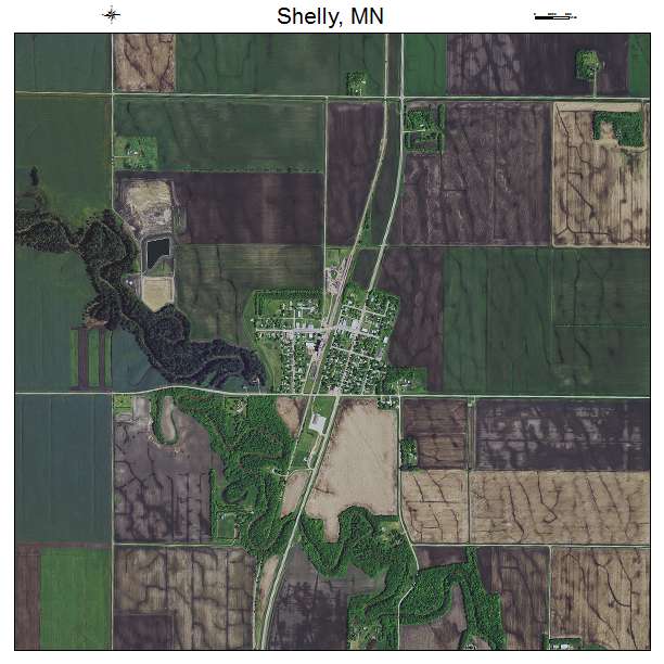 Shelly, MN air photo map