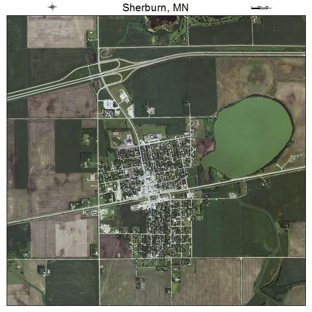 Sherburn, MN air photo map