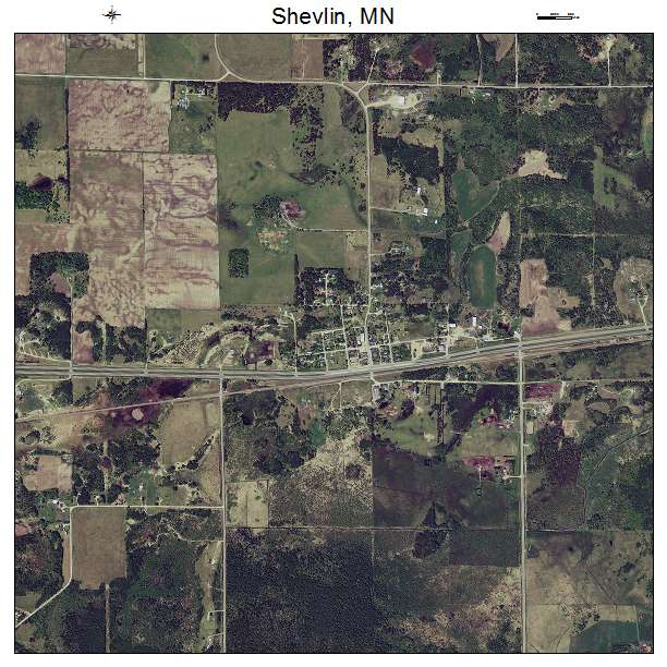 Shevlin, MN air photo map