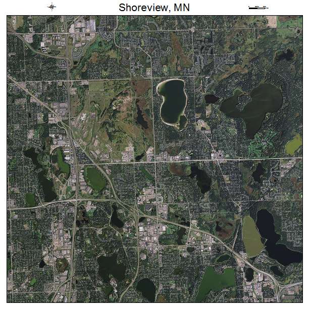 Shoreview, MN air photo map