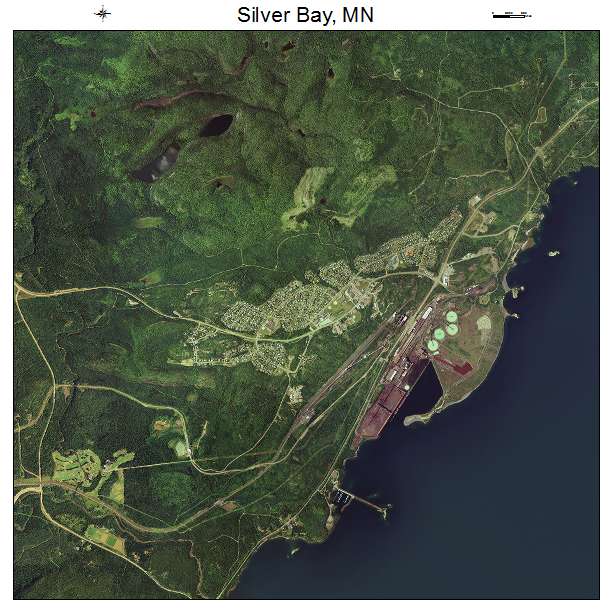 Silver Bay, MN air photo map