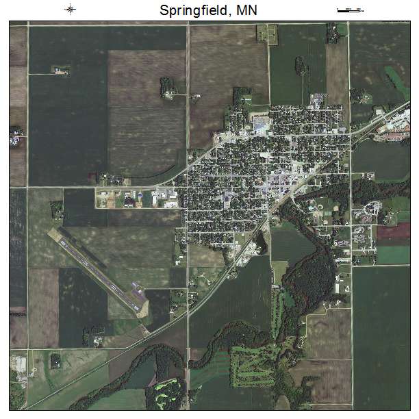 Springfield, MN air photo map