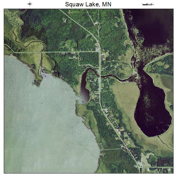 Squaw Lake, MN air photo map