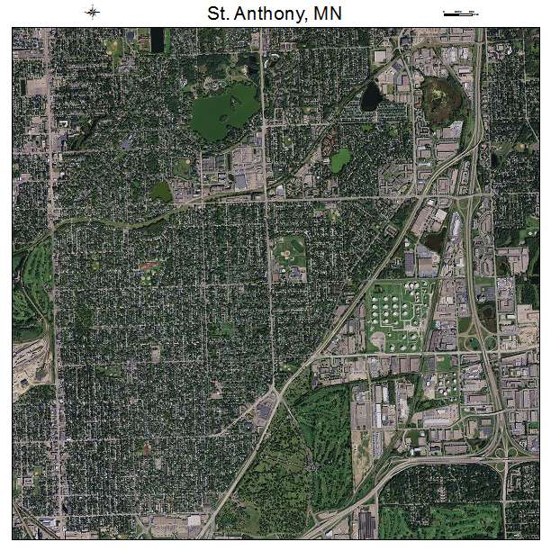 St Anthony, MN air photo map