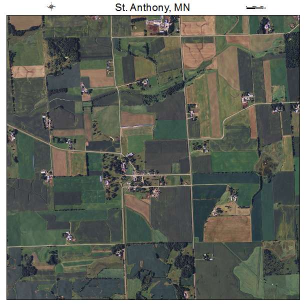 St Anthony, MN air photo map