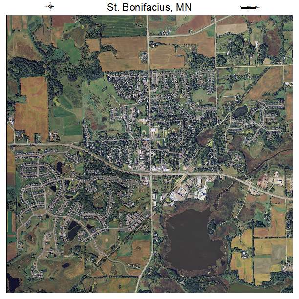 St Bonifacius, MN air photo map