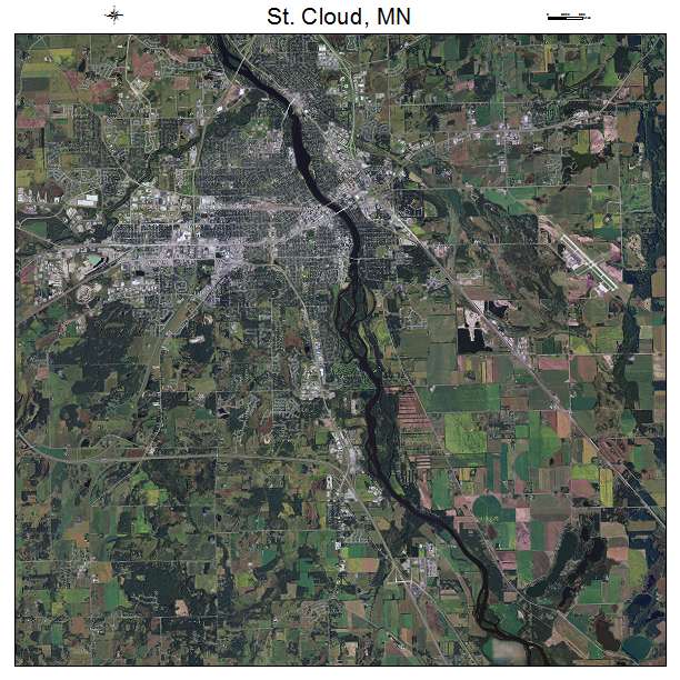 St Cloud, MN air photo map