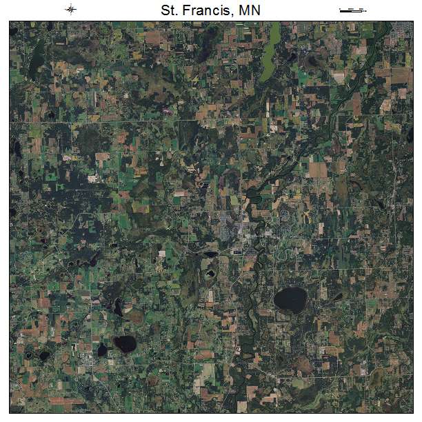 St Francis, MN air photo map