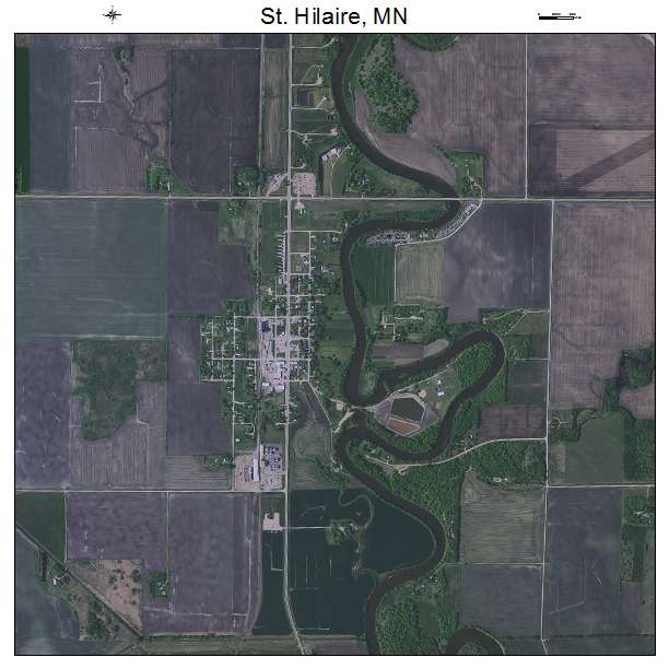 St Hilaire, MN air photo map