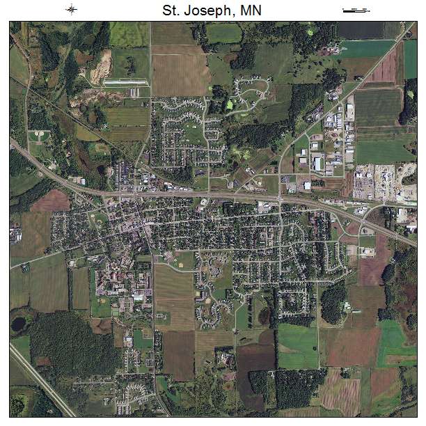 St Joseph, MN air photo map