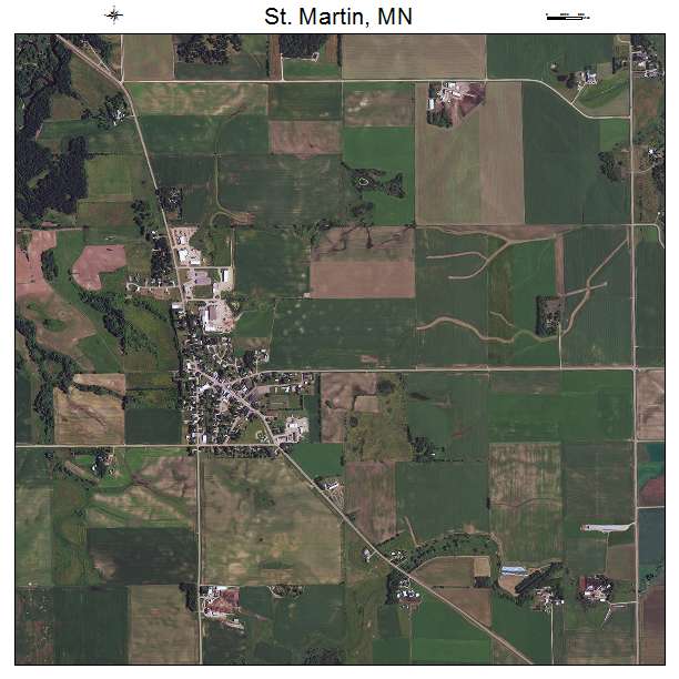 St Martin, MN air photo map