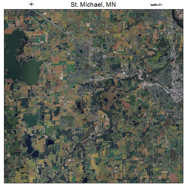 St Michael, MN air photo map