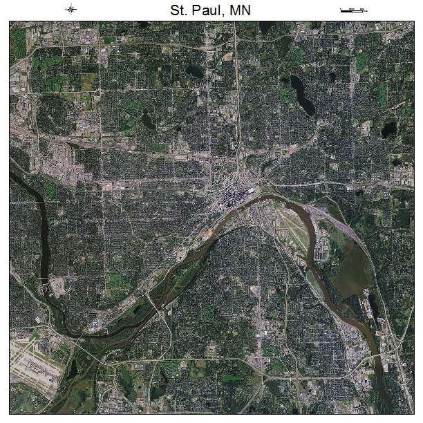 St Paul, MN air photo map