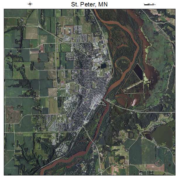 St Peter, MN air photo map