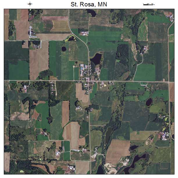 St Rosa, MN air photo map