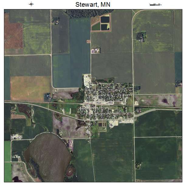 Stewart, MN air photo map